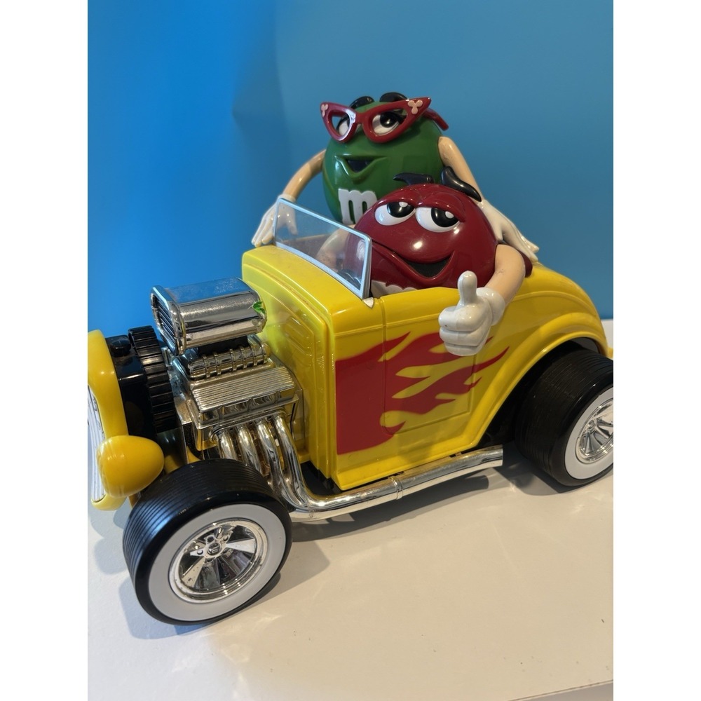 M&M's‎ Rebel Without A Clue Hot Rod Car  Candy Dispenser Yellow - Retired